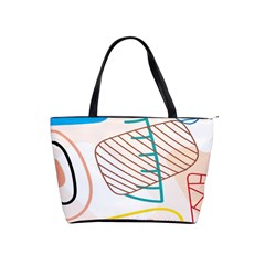 Pastel Abstract Pattern With Beige, Coffee Color Strap Classic Shoulder Handbag by Casemiro