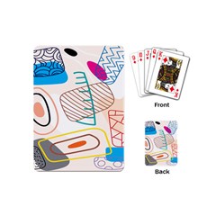 Pastel Abstract Pattern With Beige, Coffee Color Strap Playing Cards Single Design (mini) by Casemiro