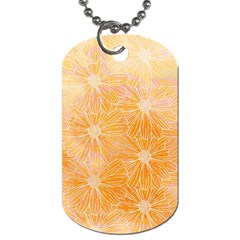 Flowers Pattern Orange Yellow Dog Tag (one Side) by alllovelyideas