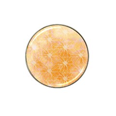 Flowers Pattern Orange Yellow Hat Clip Ball Marker (4 Pack) by alllovelyideas