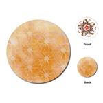 Flowers Pattern Orange Yellow Playing Cards Single Design (Round) Front