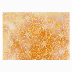 Flowers Pattern Orange Yellow Large Glasses Cloth (2 Sides) by alllovelyideas