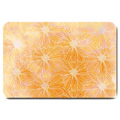 Flowers Pattern Orange Yellow Large Doormat  by alllovelyideas