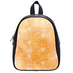 Flowers Pattern Orange Yellow School Bag (small) by alllovelyideas