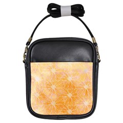 Flowers Pattern Orange Yellow Girls Sling Bag by alllovelyideas