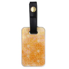 Flowers Pattern Orange Yellow Luggage Tag (one Side) by alllovelyideas