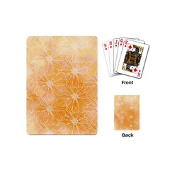 Flowers Pattern Orange Yellow Playing Cards Single Design (mini) by alllovelyideas