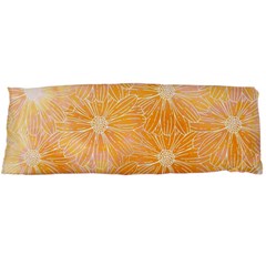 Flowers Pattern Orange Yellow Body Pillow Case (dakimakura) by alllovelyideas