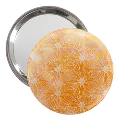 Flowers Pattern Orange Yellow 3  Handbag Mirrors by alllovelyideas