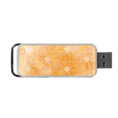 Flowers Pattern Orange Yellow Portable Usb Flash (two Sides) by alllovelyideas