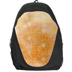 Flowers Pattern Orange Yellow Backpack Bag by alllovelyideas