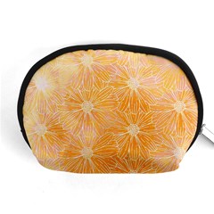 Flowers Pattern Orange Yellow Accessory Pouch (medium) by alllovelyideas