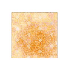 Flowers Pattern Orange Yellow Satin Bandana Scarf by alllovelyideas