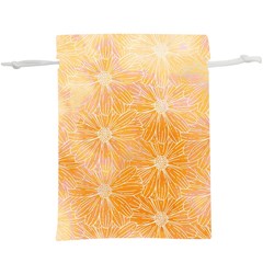 Flowers Pattern Orange Yellow  Lightweight Drawstring Pouch (xl) by alllovelyideas