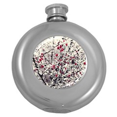 Berries In Winter, Fruits In Vintage Style Photography Round Hip Flask (5 Oz)