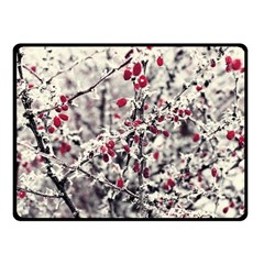 Berries In Winter, Fruits In Vintage Style Photography Fleece Blanket (small)