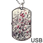 Berries in Winter, fruits in vintage style photography Dog Tag USB Flash (Two Sides) Back