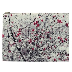 Berries In Winter, Fruits In Vintage Style Photography Cosmetic Bag (xxl)