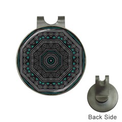 Mandala Vert Noir Pattern Hat Clips With Golf Markers