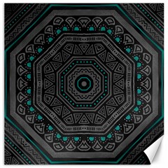 Mandala Vert Noir Pattern Canvas 20  X 20  by alllovelyideas