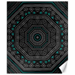 Mandala Vert Noir Pattern Canvas 20  X 24  by alllovelyideas