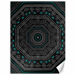 Mandala Vert Noir Pattern Canvas 36  X 48  by alllovelyideas