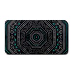 Mandala Vert Noir Pattern Medium Bar Mats 16 x8.5  Bar Mat