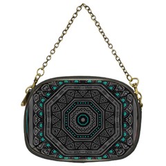 Mandala Vert Noir Pattern Chain Purse (one Side) by alllovelyideas