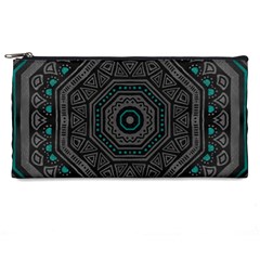 Mandala Vert Noir Pattern Pencil Case by alllovelyideas