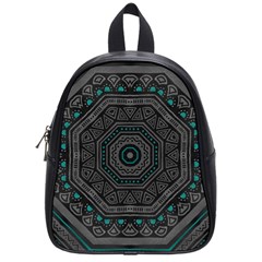 Mandala Vert Noir Pattern School Bag (small) by alllovelyideas