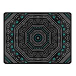 Mandala Vert Noir Pattern Fleece Blanket (Small) 50 x40  Blanket Front