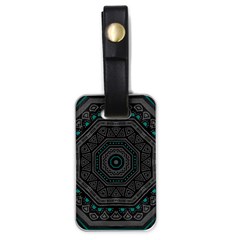 Mandala Vert Noir Pattern Luggage Tag (one Side) by alllovelyideas