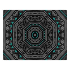 Mandala Vert Noir Pattern Double Sided Flano Blanket (large)  by alllovelyideas