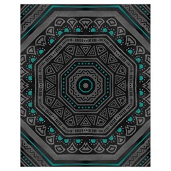 Mandala Vert Noir Pattern Drawstring Bag (small) by alllovelyideas