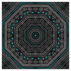 Mandala Vert Noir Pattern Long Sheer Chiffon Scarf  by alllovelyideas