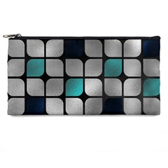 Pattern Abstrat Geometric Blue Grey Pencil Case by alllovelyideas