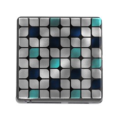 Pattern Abstrat Geometric Blue Grey Memory Card Reader (square 5 Slot) by alllovelyideas