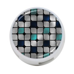 Pattern Abstrat Geometric Blue Grey 4-port Usb Hub (one Side) by alllovelyideas