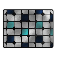 Pattern Abstrat Geometric Blue Grey Fleece Blanket (small) by alllovelyideas