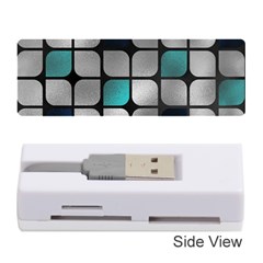 Pattern Abstrat Geometric Blue Grey Memory Card Reader (stick) by alllovelyideas