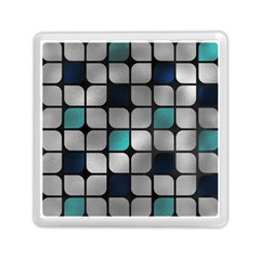 Pattern Abstrat Geometric Blue Grey Memory Card Reader (square) by alllovelyideas