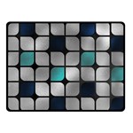 Pattern Abstrat Geometric Blue Grey Double Sided Fleece Blanket (Small)  45 x34  Blanket Front