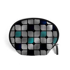 Pattern Abstrat Geometric Blue Grey Accessory Pouch (small) by alllovelyideas