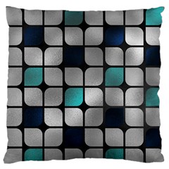 Pattern Abstrat Geometric Blue Grey Standard Flano Cushion Case (one Side) by alllovelyideas