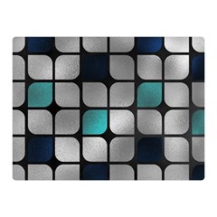 Pattern Abstrat Geometric Blue Grey Double Sided Flano Blanket (mini)  by alllovelyideas