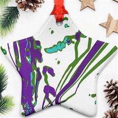 Multicolored Abstract Print Ornament (star) by dflcprintsclothing