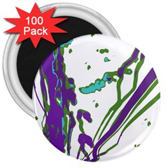 Multicolored Abstract Print 3  Magnets (100 Pack)