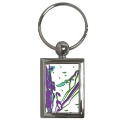 Multicolored Abstract Print Key Chain (rectangle) by dflcprintsclothing