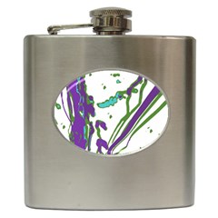 Multicolored Abstract Print Hip Flask (6 Oz) by dflcprintsclothing