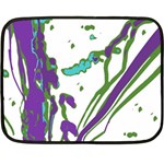 Multicolored Abstract Print Fleece Blanket (Mini) 35 x27  Blanket